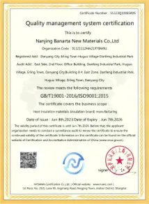 Banarta ISO 9001 certificate