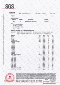 Banarta SGS certificate